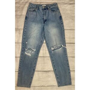 Harper Heritage Distressed High Rise Jeans Size‎ 25 Lighter Wash Blue Denim